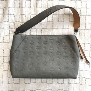 MCM 🤍 Klara Monogrammed Leather Shoulder Bag